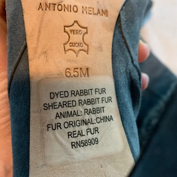 Antonio Melani suede leather & fur booties - Picture 4 of 4